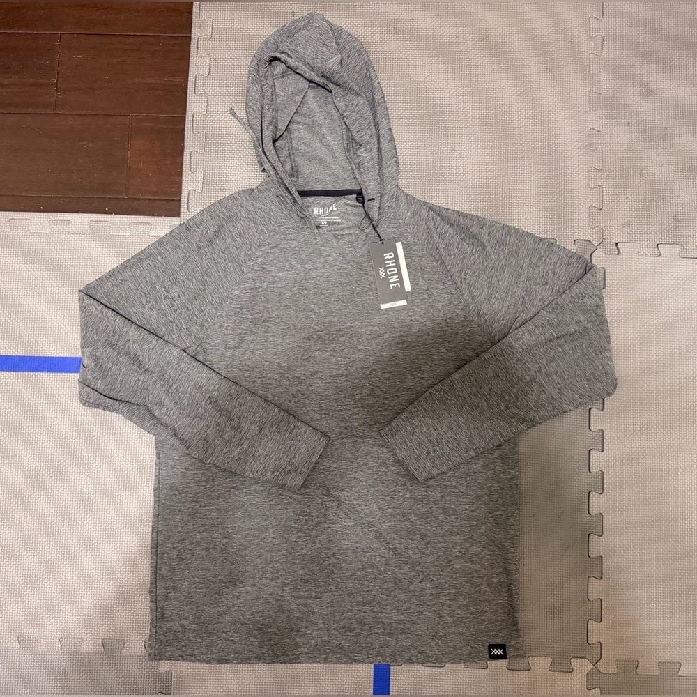 GUC Mens Rhone Black Heather Reign Hoodie Large